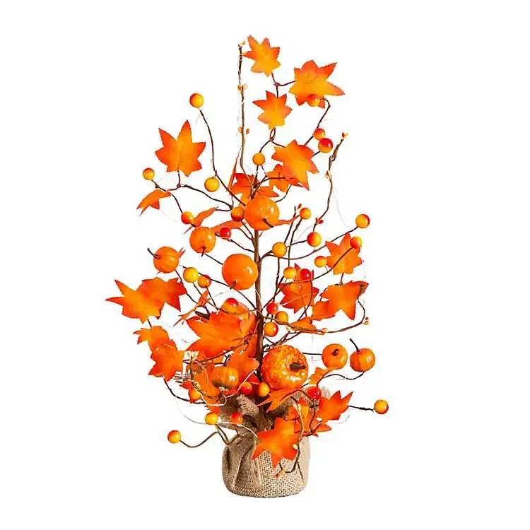 LED Orange Maple Pumpkin Tree