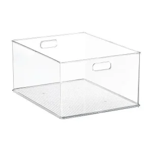 iDesign Large Linus Stackable Storage Bin Clear